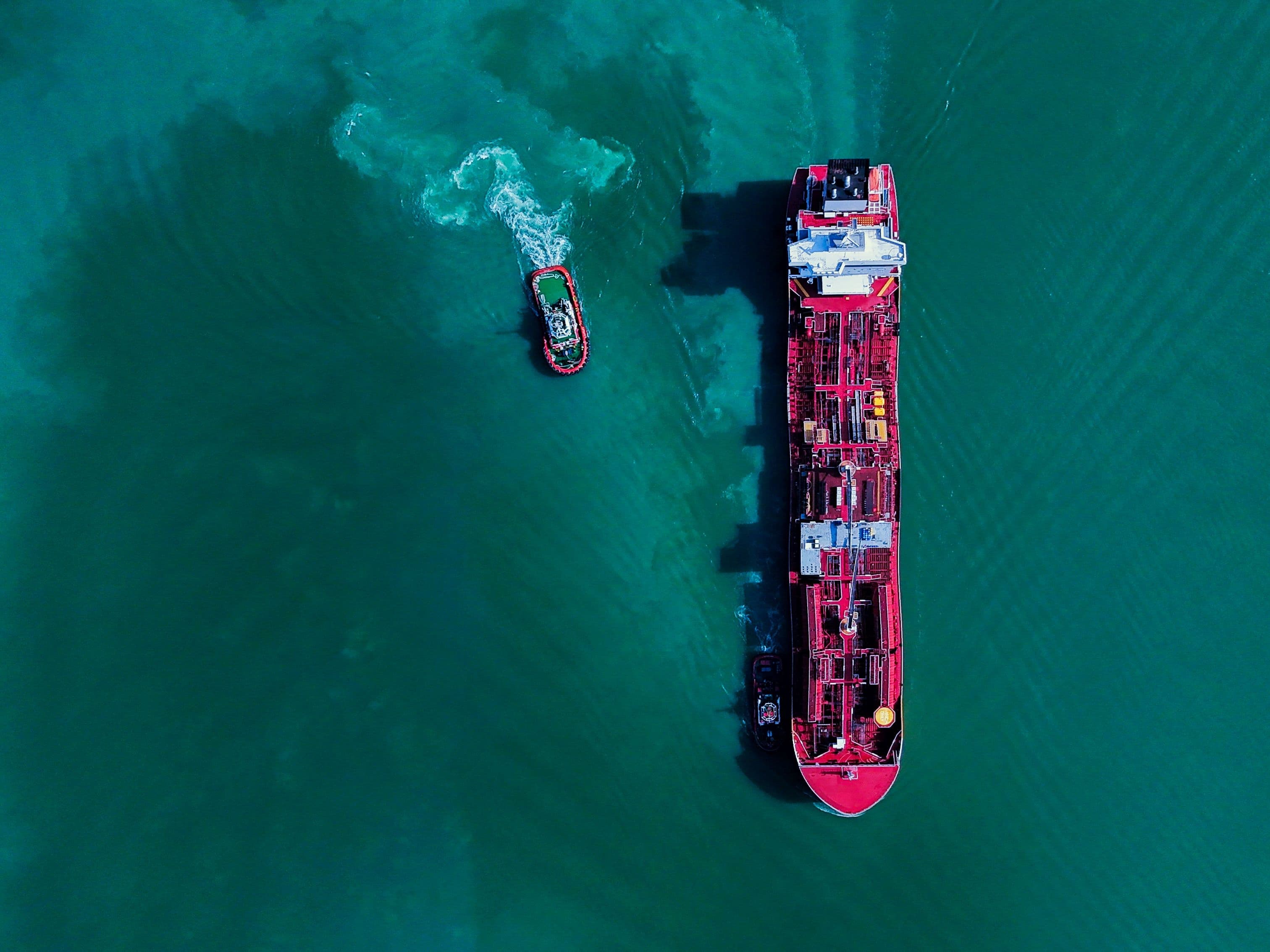 Various maritime vessels in open ocean