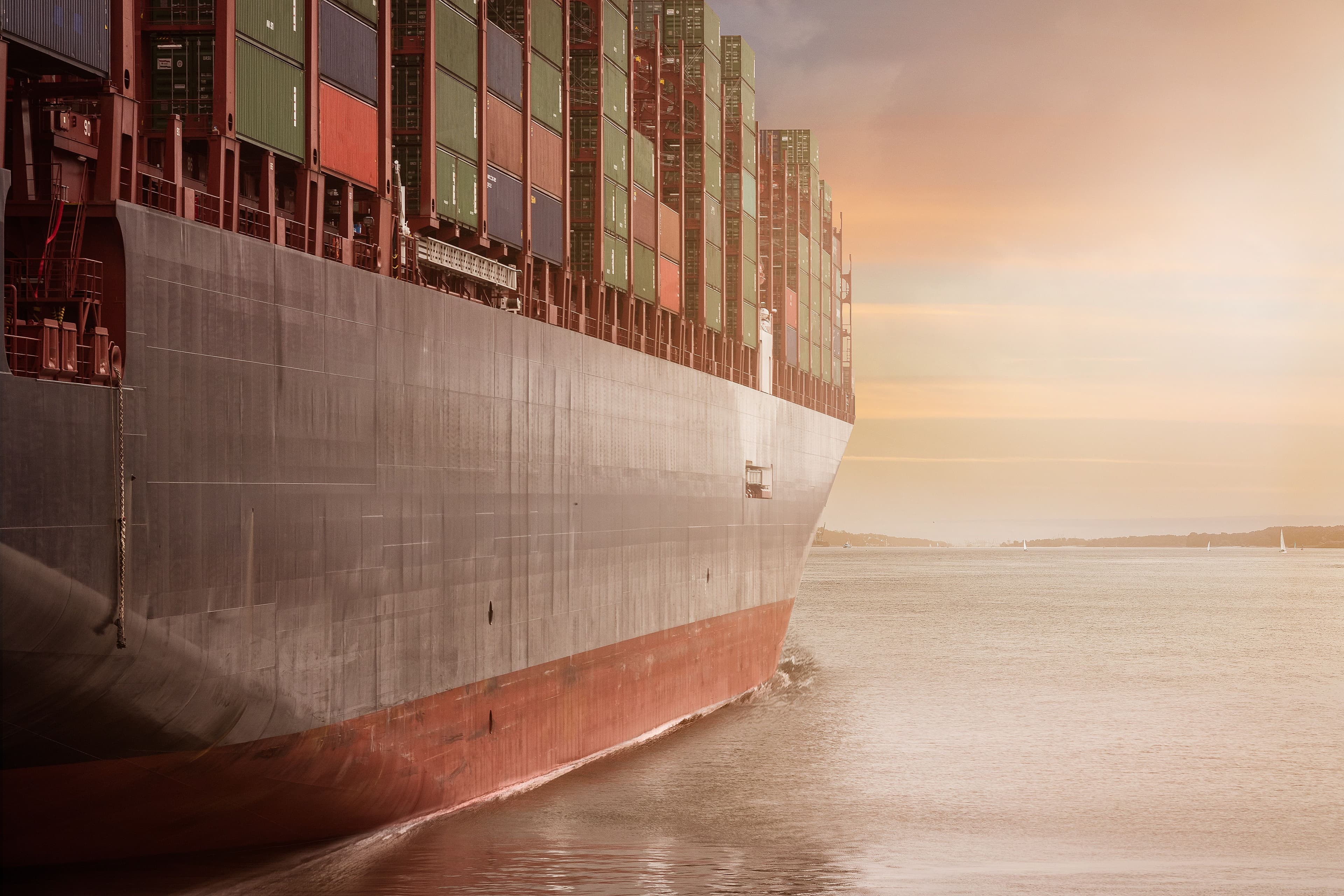 Various maritime vessels in open ocean
