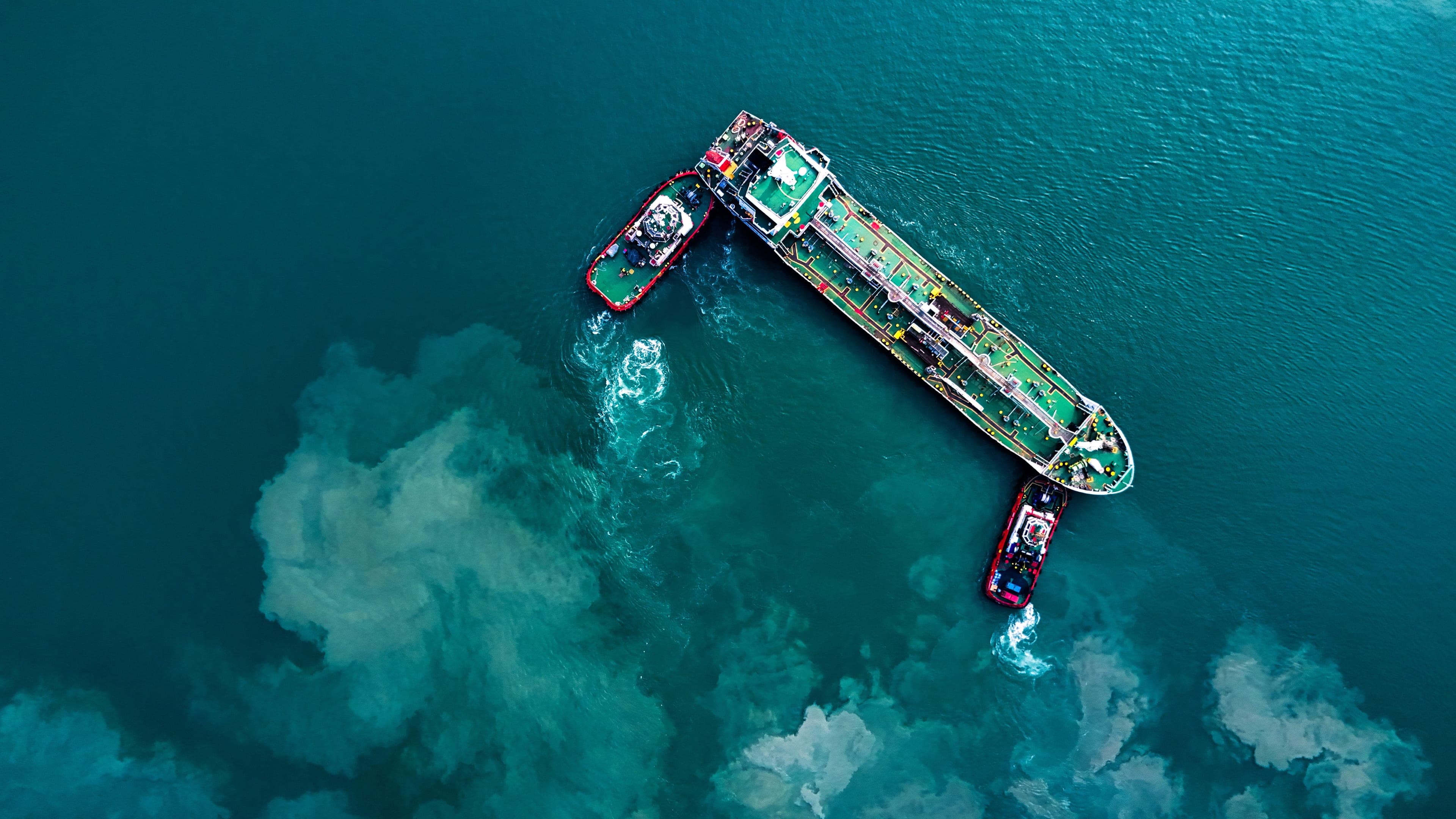 Various maritime vessels in open ocean